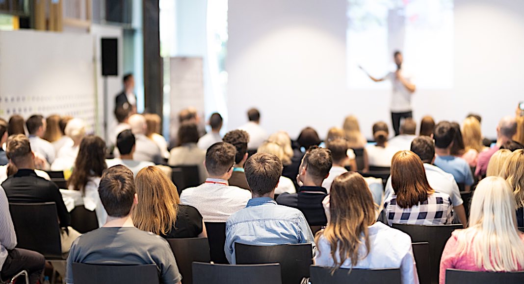 Speaker,Giving,A,Talk,In,Conference,Hall,At,Business,Event.